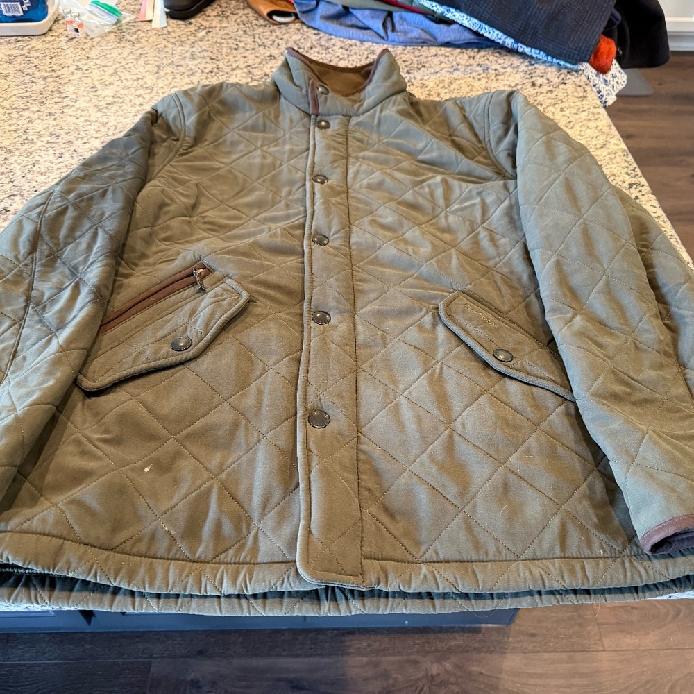 Barbour Quilted Jacket in Olive - Large